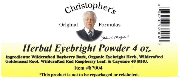 Christopher's Original Formulas, Herbal Eyebright Powder, 4 oz