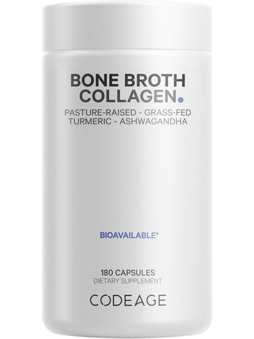 Codeage, Grass-Fed, Bone Broth Collagen, 180 Capsules