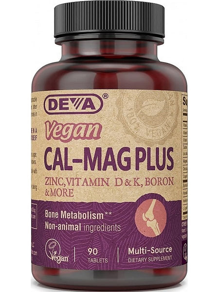 DEVA Nutrition, Vegan Cal-Mag Plus, 90 Tablets