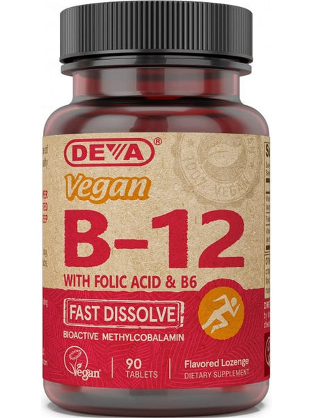 DEVA Nutrition, Vegan B-12 (1000 mcg), 90 Tablets