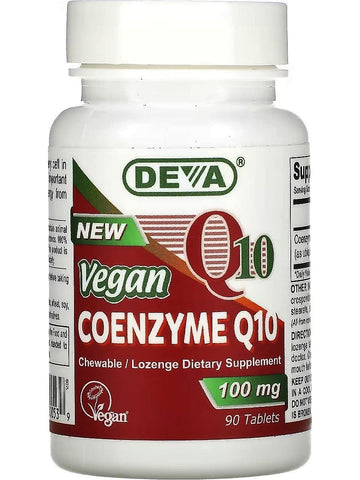 DEVA Nutrition, Vegan Coenzyme Q10, 100 Mg, 90 Tablets