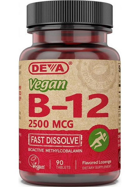 DEVA Nutrition, Vegan B-12, 2500 Mcg, 90 Tablets