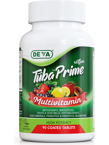 DEVA Nutrition, Vegan Tuba Prime Multivitamin, 90 Coated Tablets