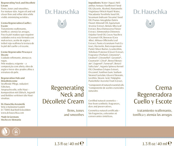 Dr. Hauschka Skin Care, Regenerating Neck and Décolleté Cream, 1.3 fl oz