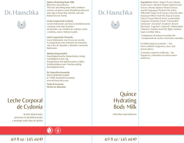 Dr. Hauschka Skin Care, Quince Hydrating Body Milk, 4.9 fl oz