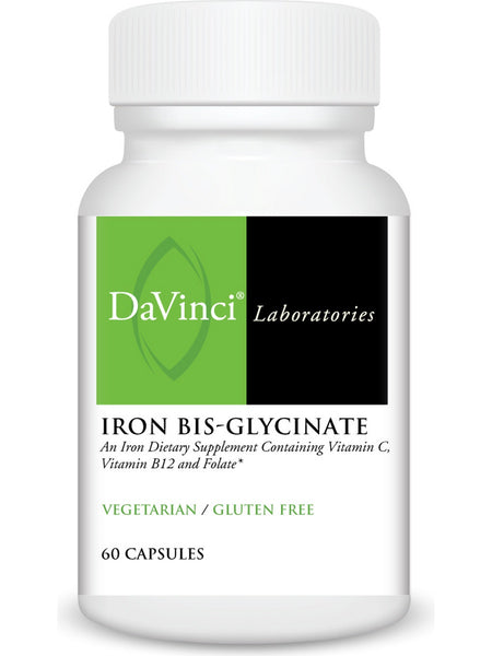 DaVinci Laboratories of Vermont, Iron Bis-Glycinate, 60 Capsules