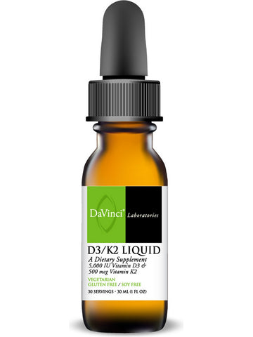 DaVinci Laboratories of Vermont, D3/K2 Liquid, 30 ml