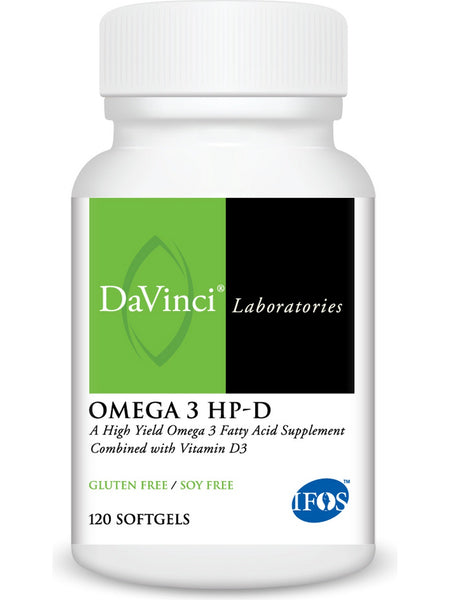 DaVinci Laboratories of Vermont, Omega 3 HP-D, 120 Softgels