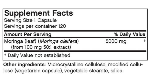 Futurebiotics, Moringa 5000 mg, 120 Vegetarian Capsules