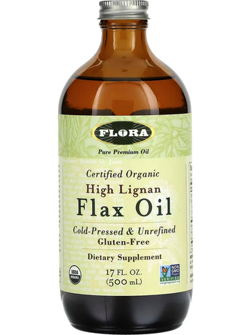 Flora, High Lignan Flax Oil, Cold-Pressed & Unrefined, 17 fl oz