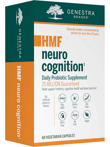 Genestra, HMF Neuro Cognition Daily Probiotic Supplement, 60 Vegetarian Capsules