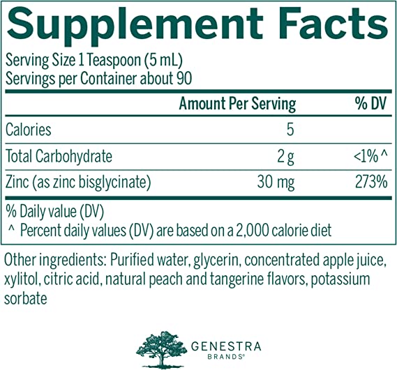Genestra, Zinc Glycinate Liquid Dietary Supplement, 15.2 fl oz