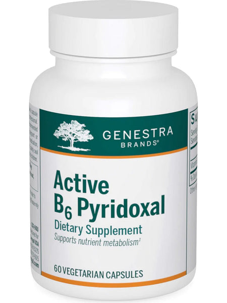 Genestra, Active B6 Pyridoxal Dietary Supplement, 60 Vegetarian Capsules