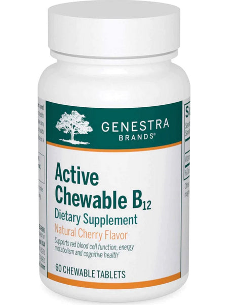 Genestra, Active Chewable B12 Dietary Supplement, 60 Chewable Tablets