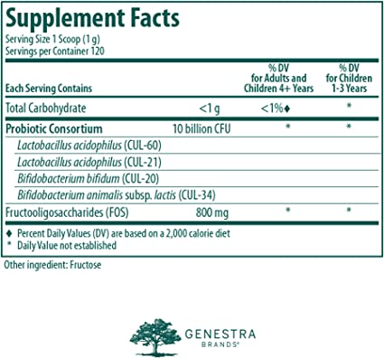 Genestra, HMF Super Powder Probiotic Supplement, 4.2 oz