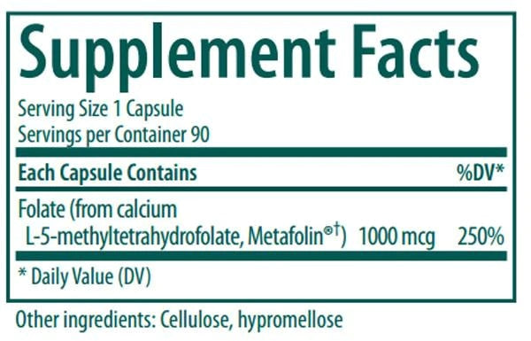 Genestra, Active Folate 1000 Dietary Supplement, 90 Vegetarian Capsules