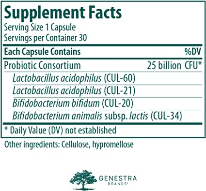 Genestra, HMF intensive Daily Probiotic Supplement, 30 Vegetarian Capsules