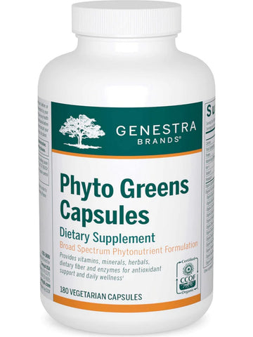 Genestra, Phyto Greens Capsules Dietary Supplement, 180 Vegetarian Capsules