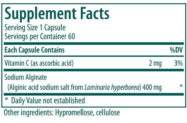 Genestra, Sodium Alginate Dietary Supplement, 60 Vegetarian Capsules