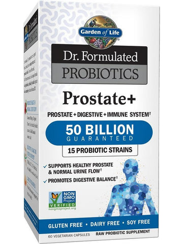 Garden of Life, Dr. Formulated Probiotics, Prostate+, 60 Vegetarian Capsules