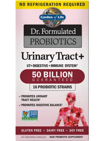 Garden of Life, Dr. Formulated Probiotics, Urinary Tract+, 60 Vegetarian Capsules