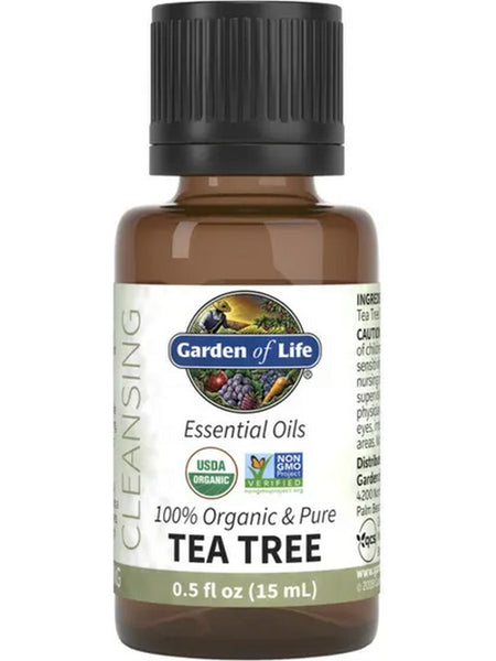 Garden of Life, Essential Oils, 100% Organic & Pure Tea Tree, 0.5 oz