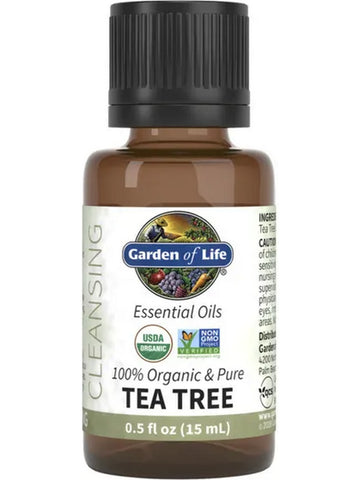 Garden of Life, Essential Oils, 100% Organic & Pure Tea Tree, 0.5 oz