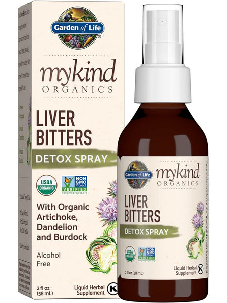Garden of Life, MyKind Organics, Liver Bitters Detox Spray, 2 oz