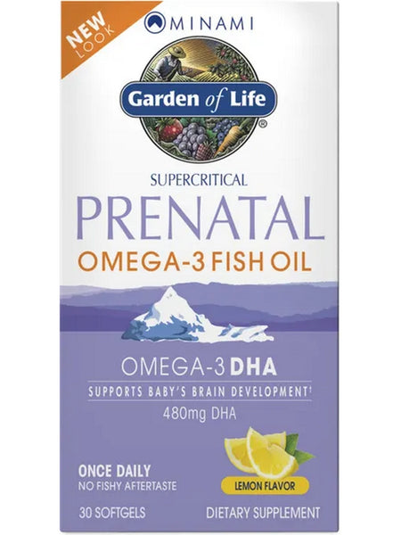 Garden of Life, Minami Prenatal Omega-3 Fish Oil, Lemon, 60 Softgels