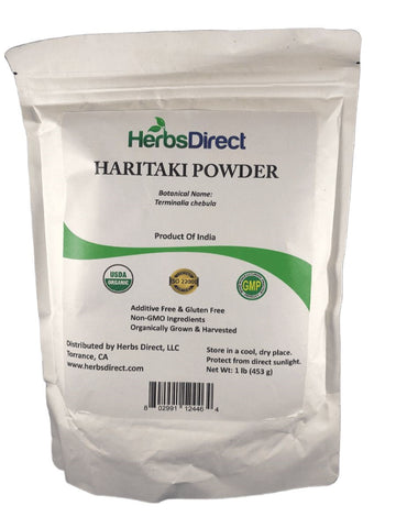 Herbs Direct, Haritaki Powder, Organic, 1 lb