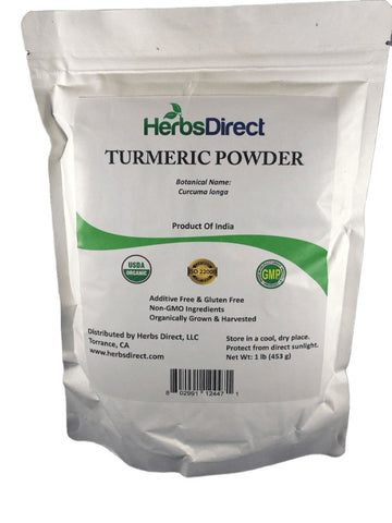 Herbs Direct, Turmeric Powder, Organic, 1 lb