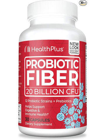 Health Plus, Probiotic Fiber 20 Billion CFU, 30 Capsules