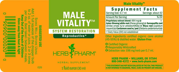 Herb Pharm, Male Vitality, 1 fl oz