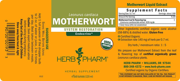 Herb Pharm, Motherwort, 4 fl oz