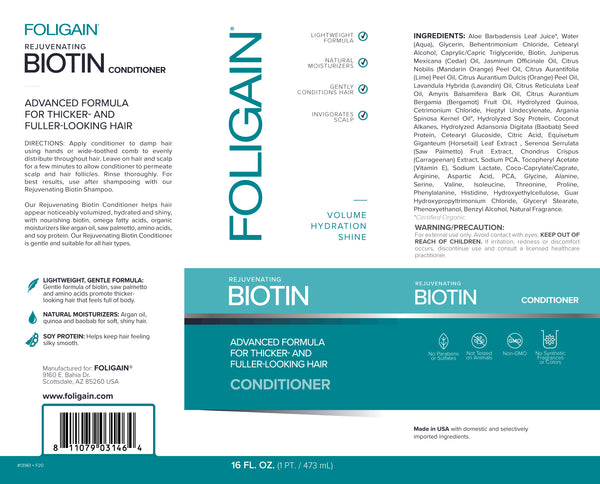FOLIGAIN, Rejuvenating Biotin Conditioner, 16 fl oz
