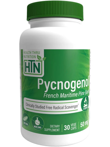 Health Thru Nutrition, Pycnogenol French Maritime Pine Bark 50 mg, 30 VegeCaps