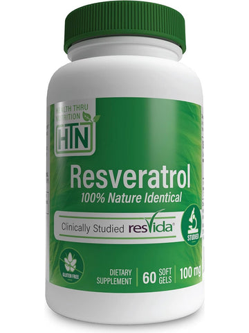 Health Thru Nutrition, Resveratrol ResVida 100 mg, 60 Softgels