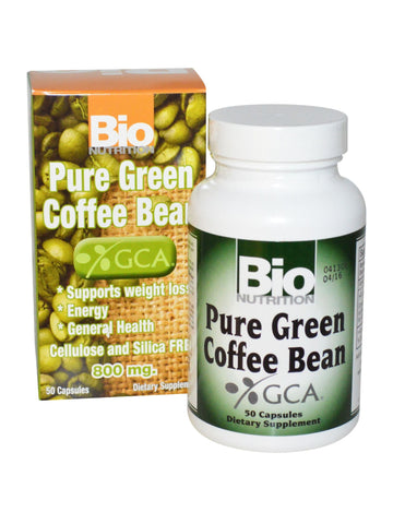 Bio Nutrition, Pure Green Bean Coffee, 50 caps
