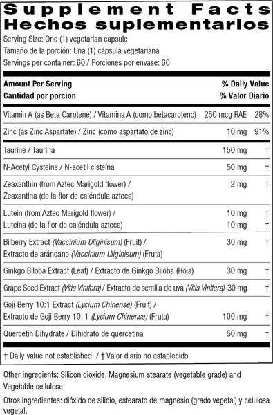 Bio Nutrition, Eye Wellness with Zeaxanthin, 60 Vegetable Capsules