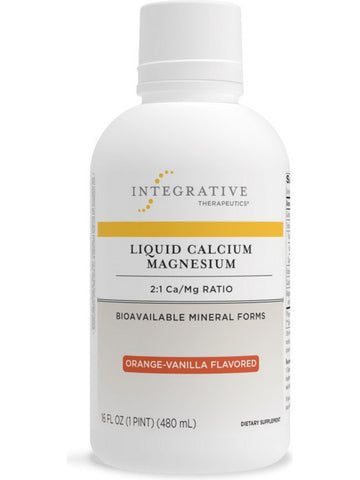 Integrative Therapeutics, Liquid Calcium Magnesium 2:1 Cal/Mag Ratio, Orange Vanilla Flavored, 16 fl oz