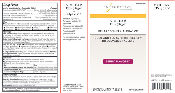 Integrative Therapeutics, V Clear Eps 7630 Tablets, 20 dissolving tablets