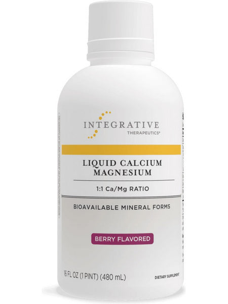 Integrative Therapeutics, Liquid Calcium Magnesium 1:1 Cal/Mag Ratio, Berry Flavored, 16 fl oz