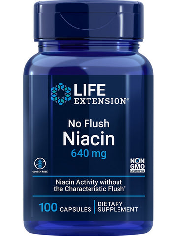 Life Extension, No Flush Niacin, 640 mg, 100 capsules