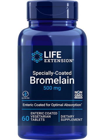 Life Extension, Specially-Coated Bromelain, 500 mg, 60 enteric-coated vegetarian tablets
