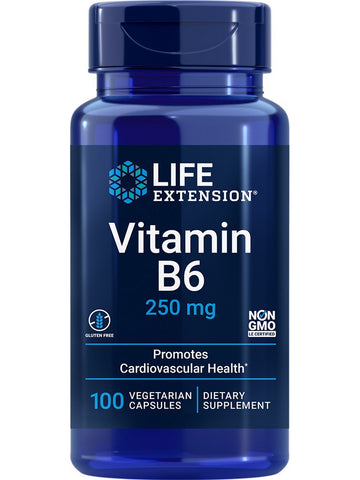 Life Extension, Vitamin B6, 250 mg, 100 vegetarian capsules