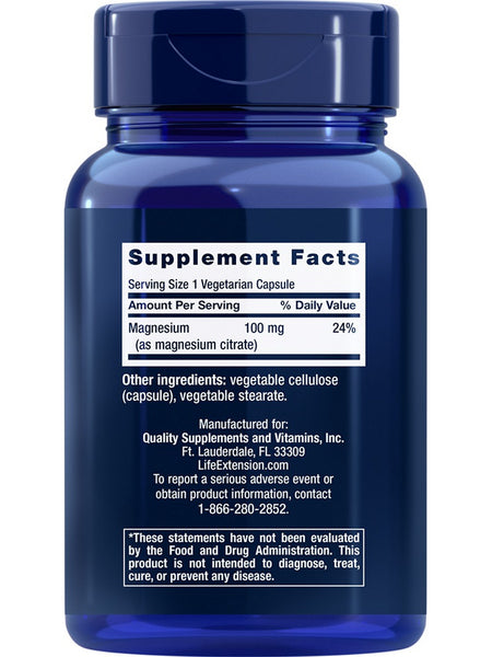 Life Extension, Magnesium (Citrate), 100 mg, 100 vegetarian capsules