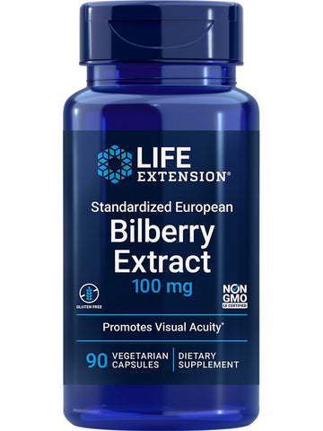 Life Extension, Standardized European Bilberry Extract, 100 mg, 90 vegetarian capsules