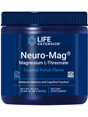 Life Extension, Neuro-Mag® Magnesium L-Threonate, Tropical Punch, 93.35 grams
