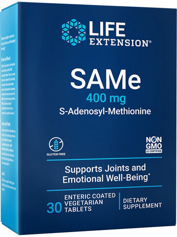 Life Extension, SAMe, 400 mg, 30 enteric-coated vegetarian tablet