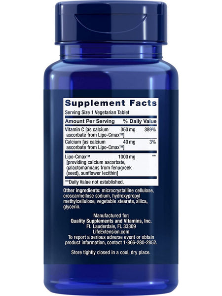 Life Extension, Vitamin C 24-Hour Liposomal Hydrogel™ Formula, 60 vegetarian tablets